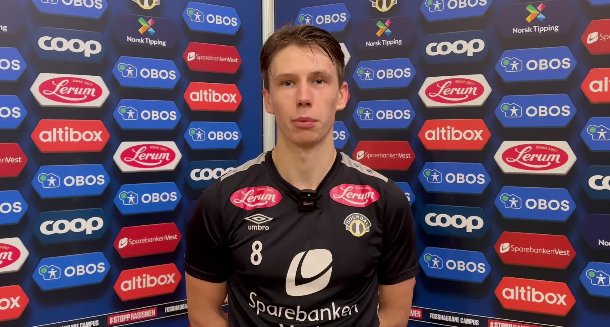 Jacob Flaten før treningskampen mot Hønefoss